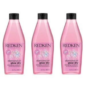 Redken Diamond Oil Glow Dry Detangling Conditioner 8.5 oz (pack of 3)